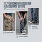 Retro gewassen wijde been cargo jeans Y2K high street denim broek met zakken