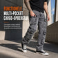 Retro gewassen wijde been cargo jeans Y2K high street denim broek met zakken