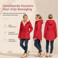 Dames gewatteerde winterjas met capuchon en fleecevoering