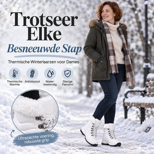 Warme vetersneeuwlaarzen voor dames