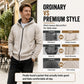 Heren-sweatshirt met capuchon, volledige ritssluiting en warme voering