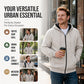 Heren-sweatshirt met capuchon, volledige ritssluiting en warme voering