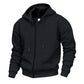 Heren-sweatshirt met capuchon, volledige ritssluiting en warme voering