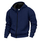 Heren-sweatshirt met capuchon, volledige ritssluiting en warme voering