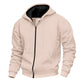 Heren-sweatshirt met capuchon, volledige ritssluiting en warme voering