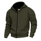 Heren-sweatshirt met capuchon, volledige ritssluiting en warme voering