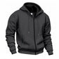 Heren-sweatshirt met capuchon, volledige ritssluiting en warme voering