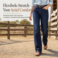 Dames klassieke stretch jeans met rechte pijp