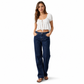 Dames klassieke stretch jeans met rechte pijp