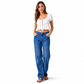 Dames klassieke stretch jeans met rechte pijp
