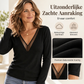 😍🥼Dames Mesh Patchwork V-hals Lange Mouwen Top