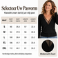 😍🥼Dames Mesh Patchwork V-hals Lange Mouwen Top