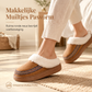 Dames warme dikke sloffen antislip huis schoenen met kant afwerking