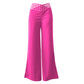 Casual damesbroek met hoge taille en wijde pijpen