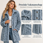 Casueel Plush Knopen-Jas voor Vrouwen