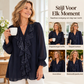 Dames V-hals Glinsterende Gespannen Chiffon Top