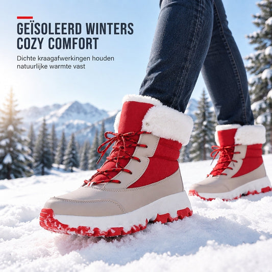Dames winter snowlaarzen, verdikte laarzen tot halverwege de kuit voor outdoor reizen, grote maten