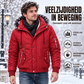 Casueel heren winterjack met namaakbont capuchon