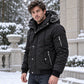 Casueel heren winterjack met namaakbont capuchon