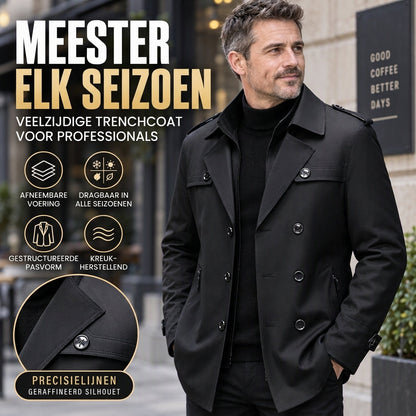 Herentrenchcoat met afneembare voering