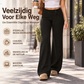 Dames gezellige gebreide wijde broek