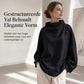 Locksere fit sweatshirt metmockneck, gedrapeerd, opgevallen schouders en lange mouwen