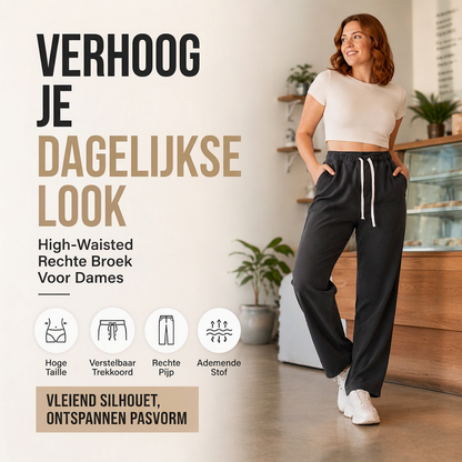 Dames warm gevoerde straight leg denim jeans