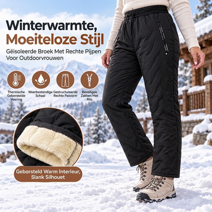 Dikke winterbroek voor dames met pluche voering
