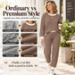 Casual tweedelige set voor dames van wafelstructuur