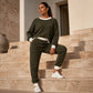 Casual tweedelige set voor dames van wafelstructuur