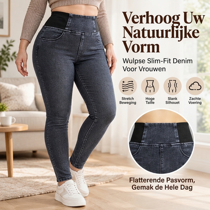 Elastische Skinny Jeans met Hoge Taille voor Dames