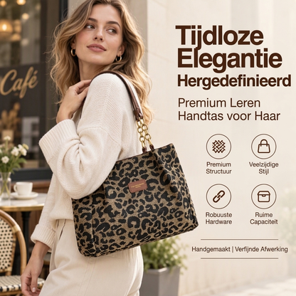 Retro luipaardprint schoudertas voor dames
