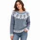 Dames Gebreide Pullover met Ronde Hals, Losvallend, Colour Block