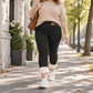 Thermische leggings voor dames met hoge taille en pluche voering