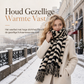 Vrouwen zebraprint faux kasjmier sjaal Dikte warme winter sjaal en wikkel met kwastjes