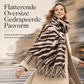 Vrouwen zebraprint faux kasjmier sjaal Dikte warme winter sjaal en wikkel met kwastjes