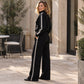 Dames Gebeade Korte Jas en Wijde Broek Set