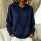 Casual gebreide damesvest met capuchon