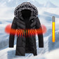 Perfect Cadeau - Warme Herenjas met Capuchon voor Koud Weer