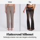 Low-rise flare jeans met vintage wassing